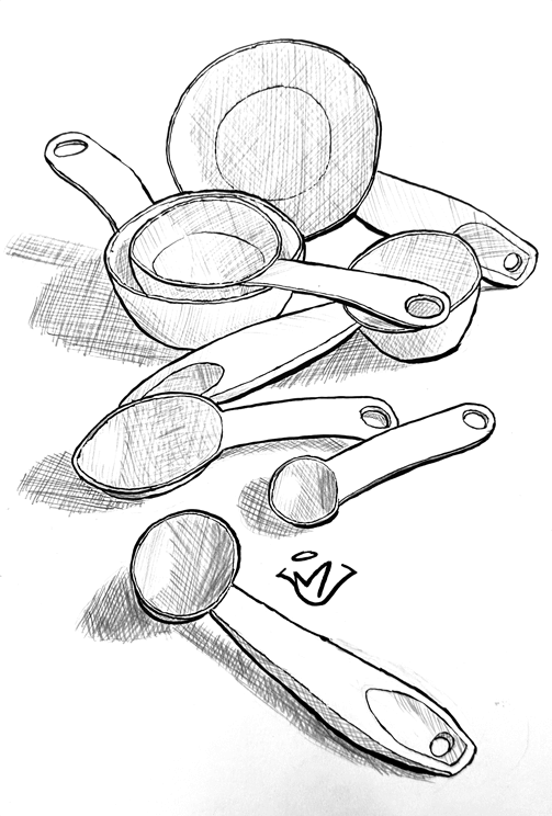 Measure - pen and ink drawing