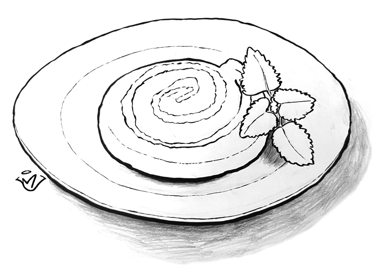 Roll - pen and ink drawing