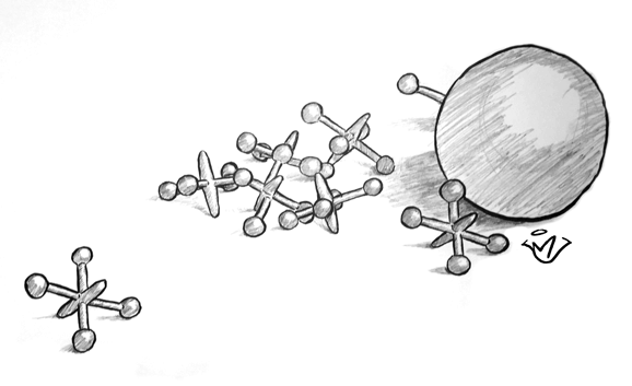 Scatter - pen and ink drawing