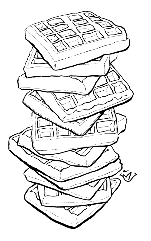 Stack - pen and ink drawing