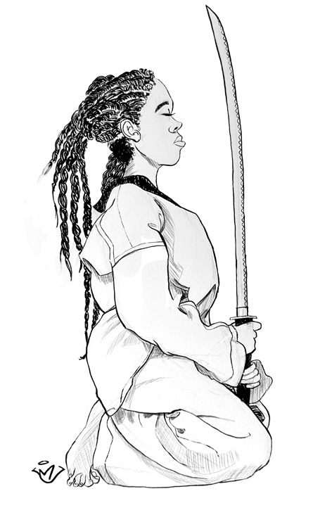 Sword - pen and ink drawing