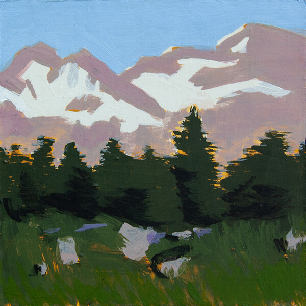 Mini Painting: Mountain Scene