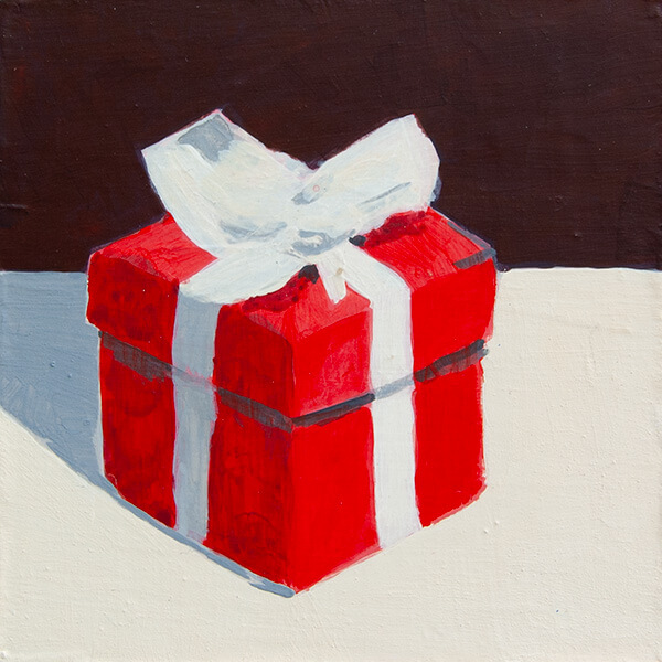 Mini Painting: Red Gift Box