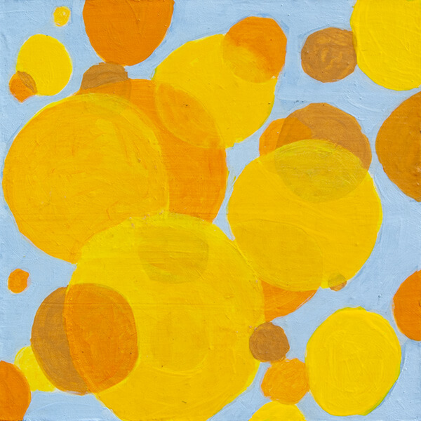 Mini Painting: Yellow Circles